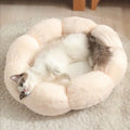Bloomy Flower Cozy Plush Cat Bed