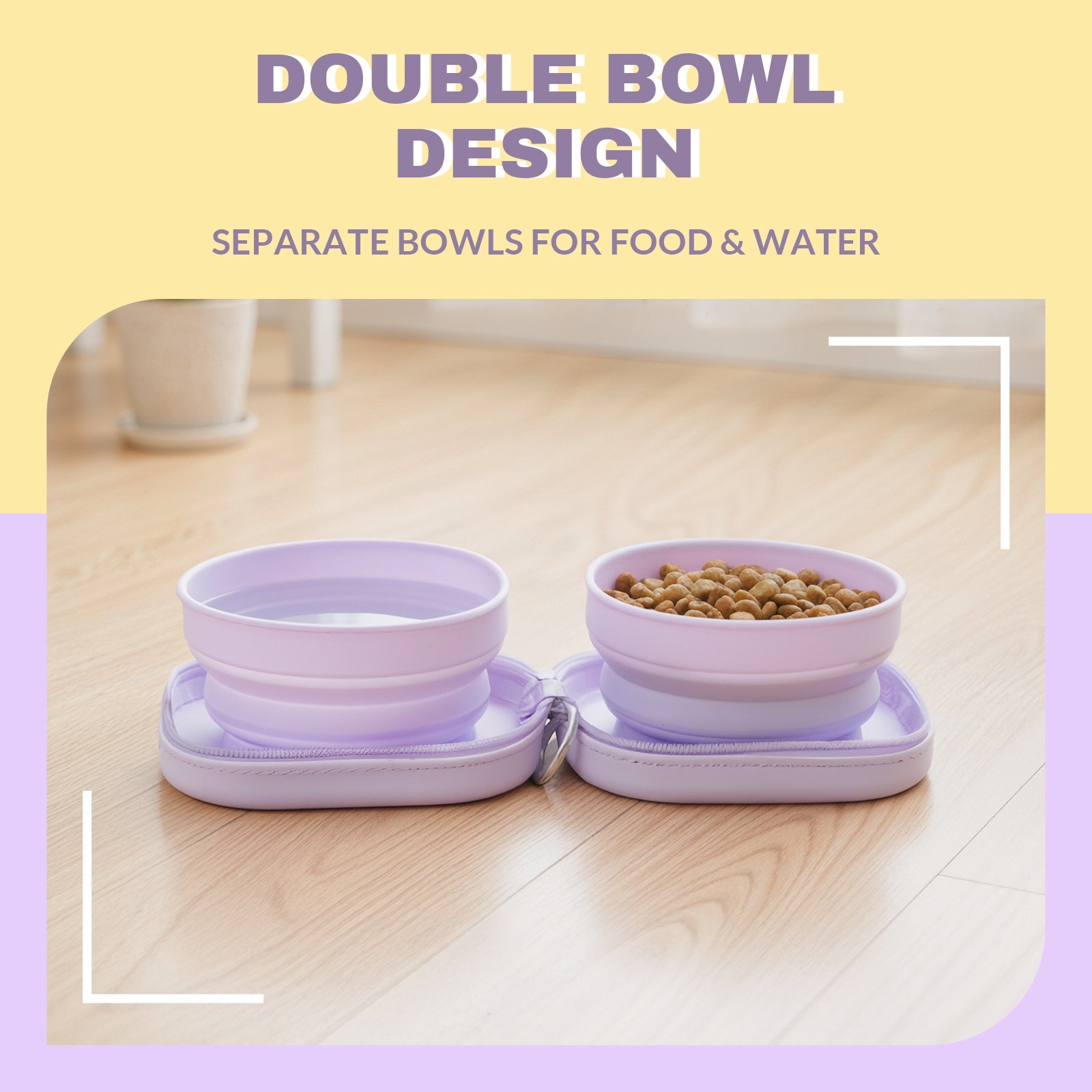 20oz Portable Double Cat Bowl