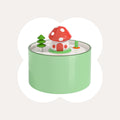 51oz Mushroom House Water Fountain