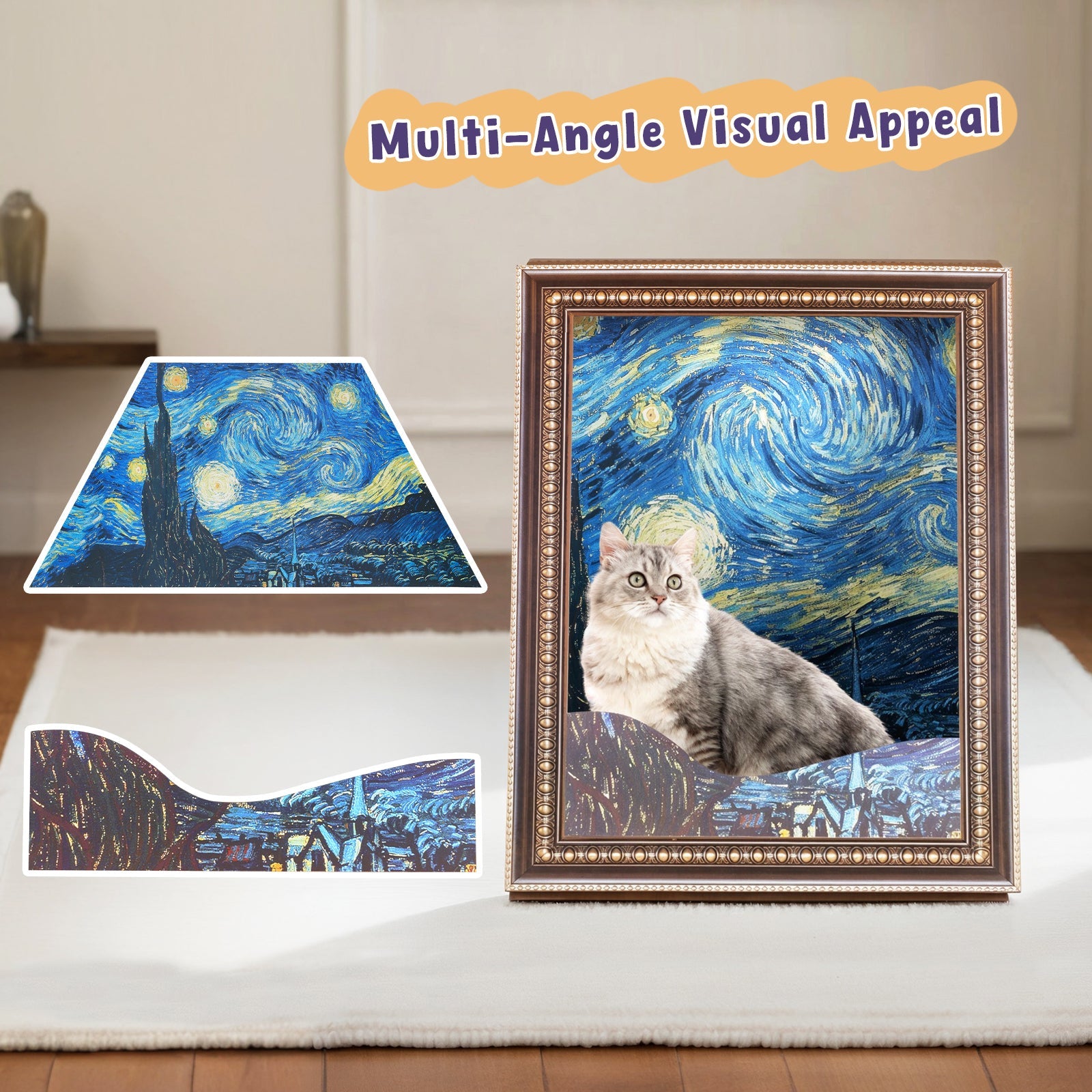 3D Retro Art Cat Scratcher