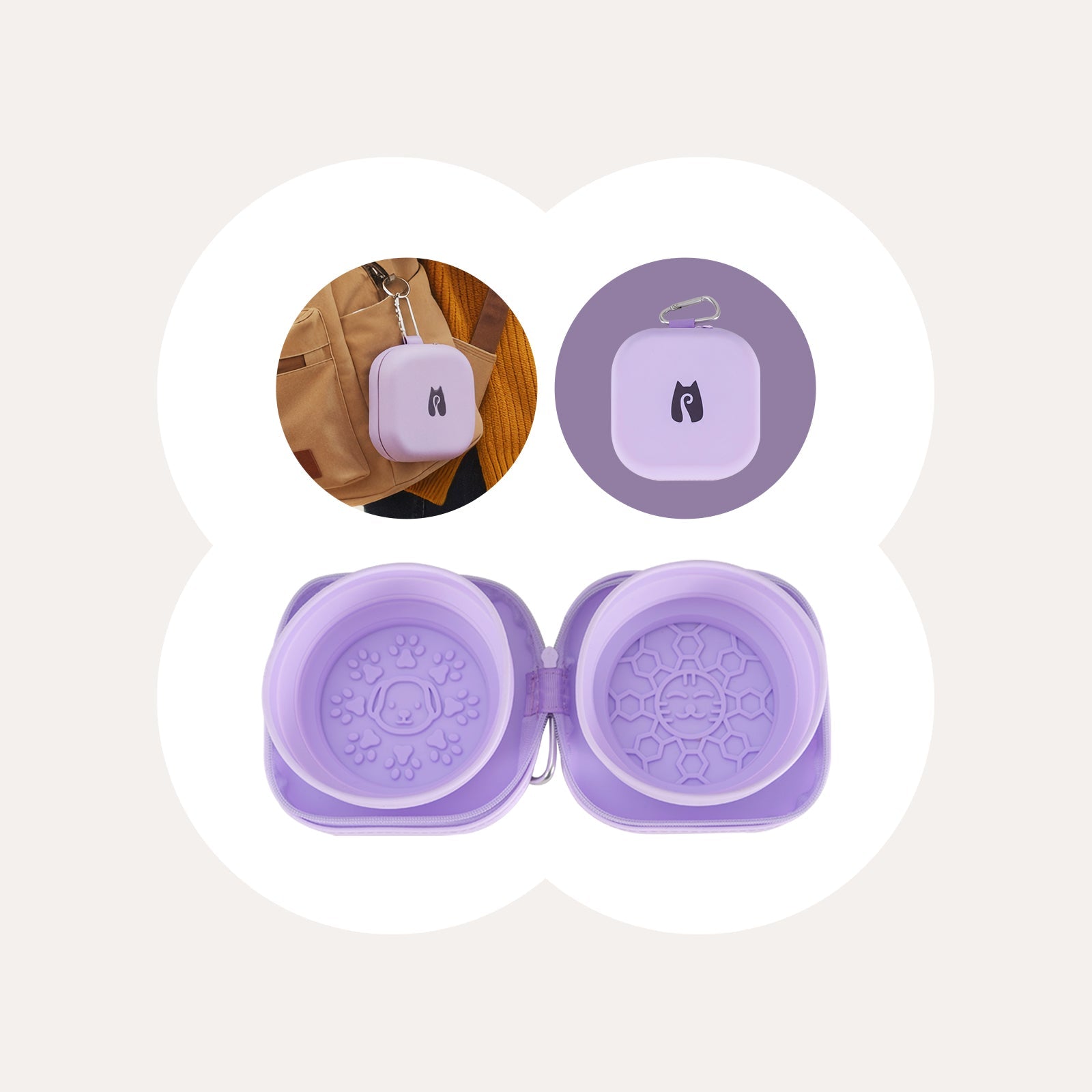 20oz Portable Double Cat Bowl