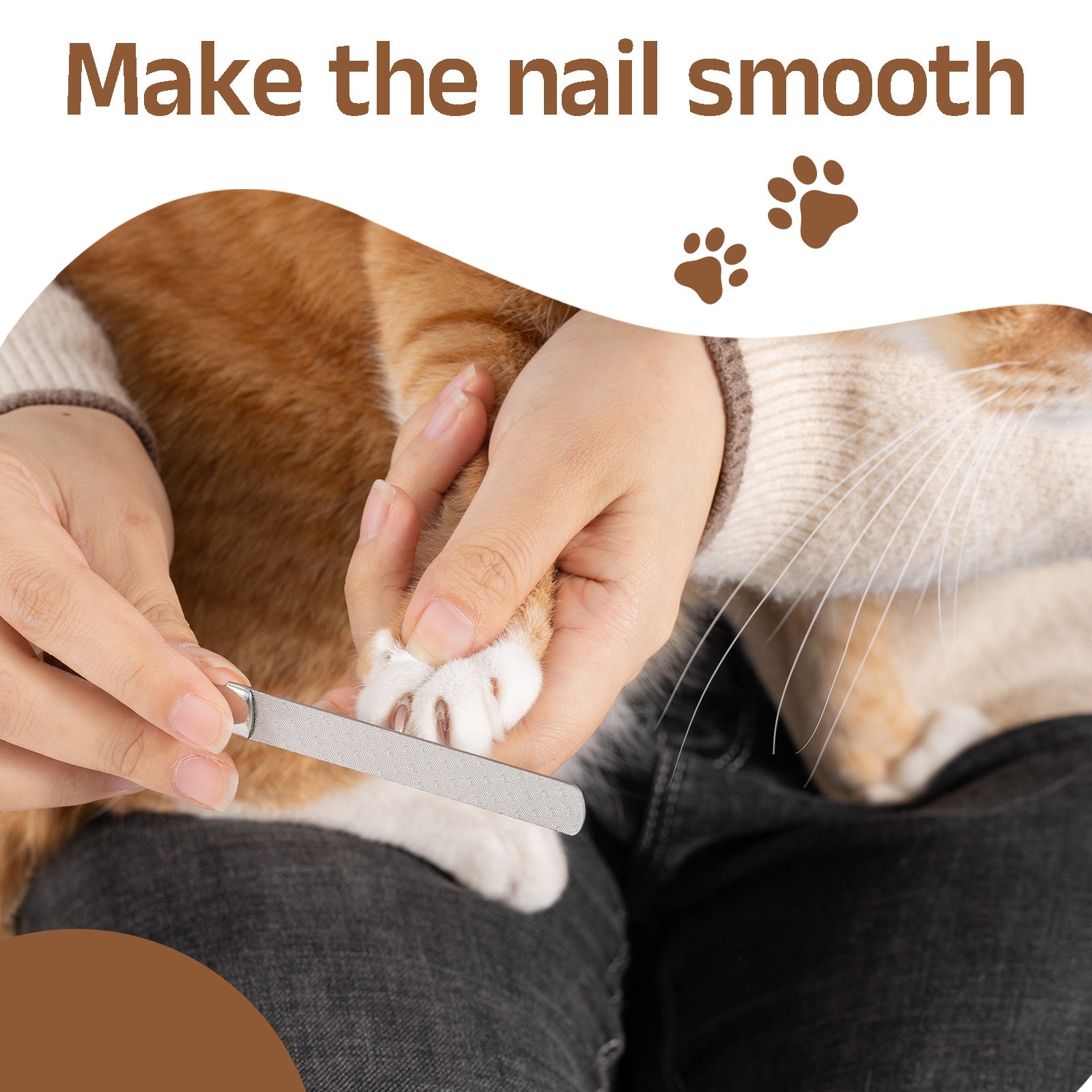 Stainless Steel Pet Nail Clipper with Nail File