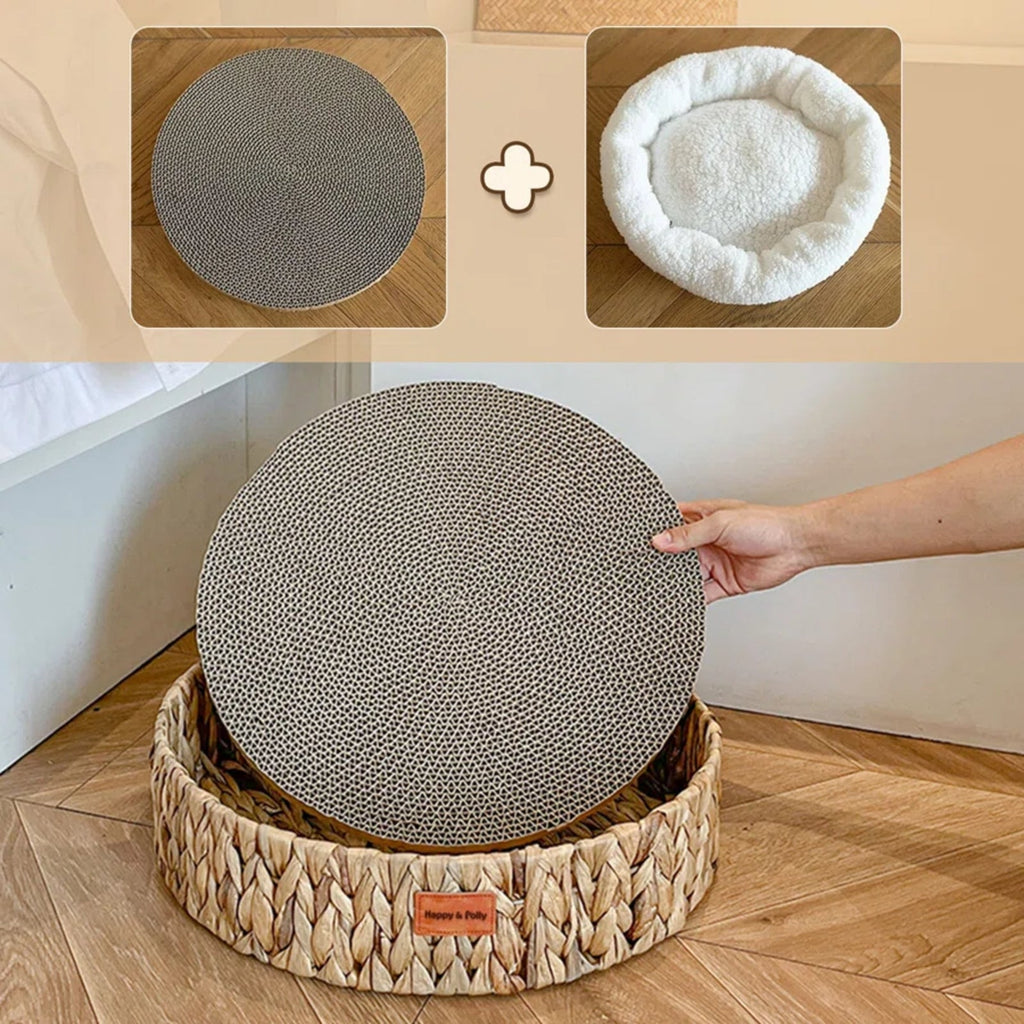 Handwoven Gourd Grass Cat Bed