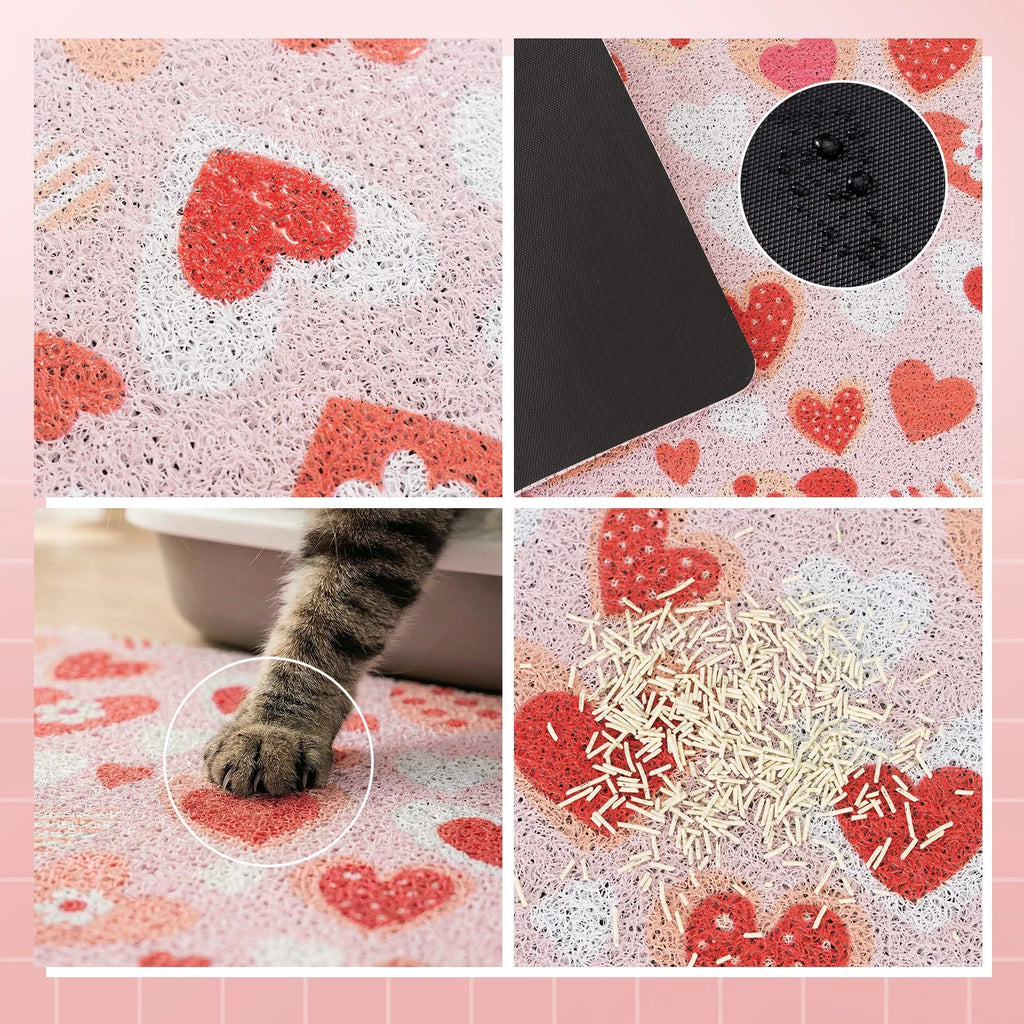 Sweetie Heart Cat Litter Mat