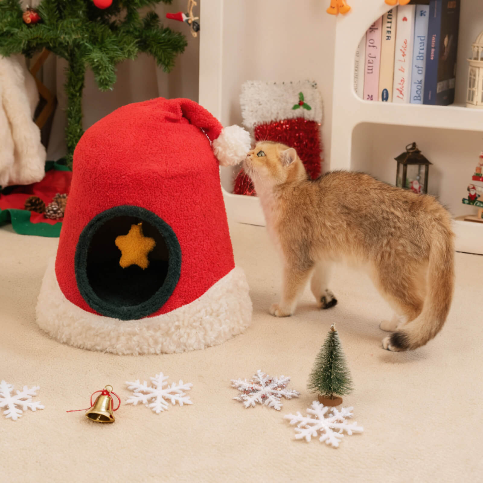 VIP 500 Meow Coins + $44.99 For Christmas Santa Hat Cat Bed