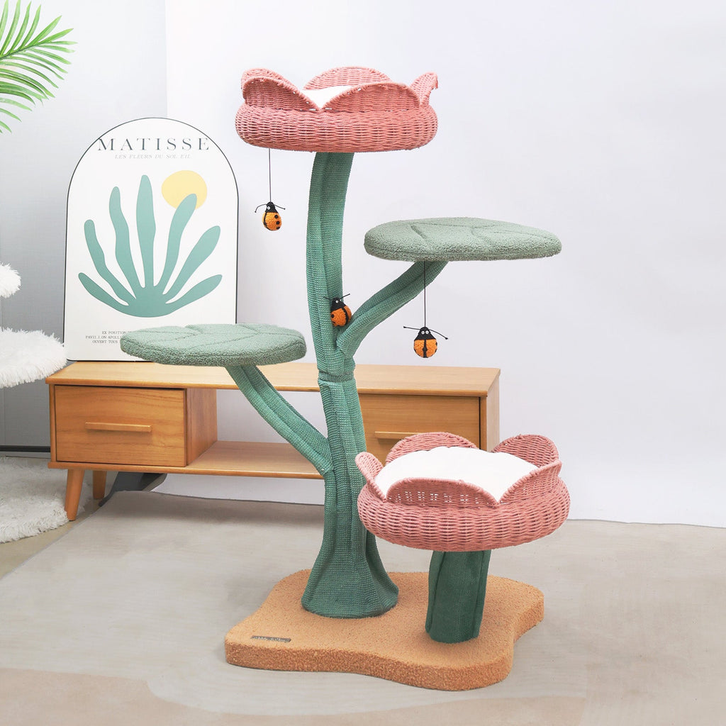 Yellow Tulip Cat Tree