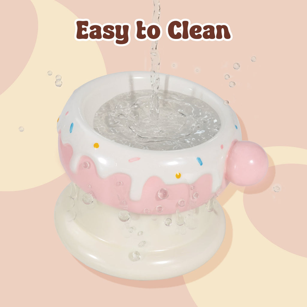 27oz Donut Style Cat Bowl Set