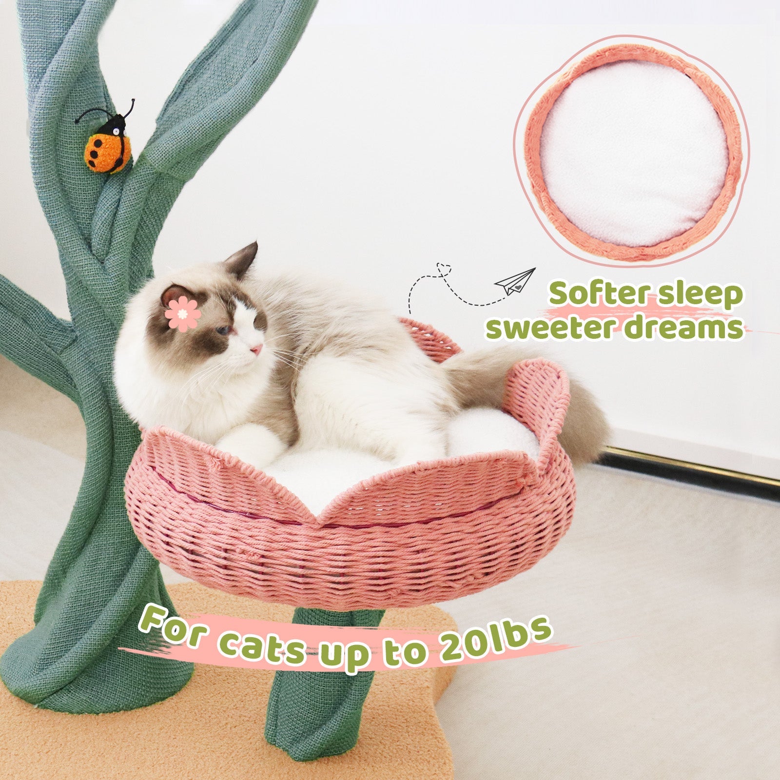 Yellow Tulip Cat Tree