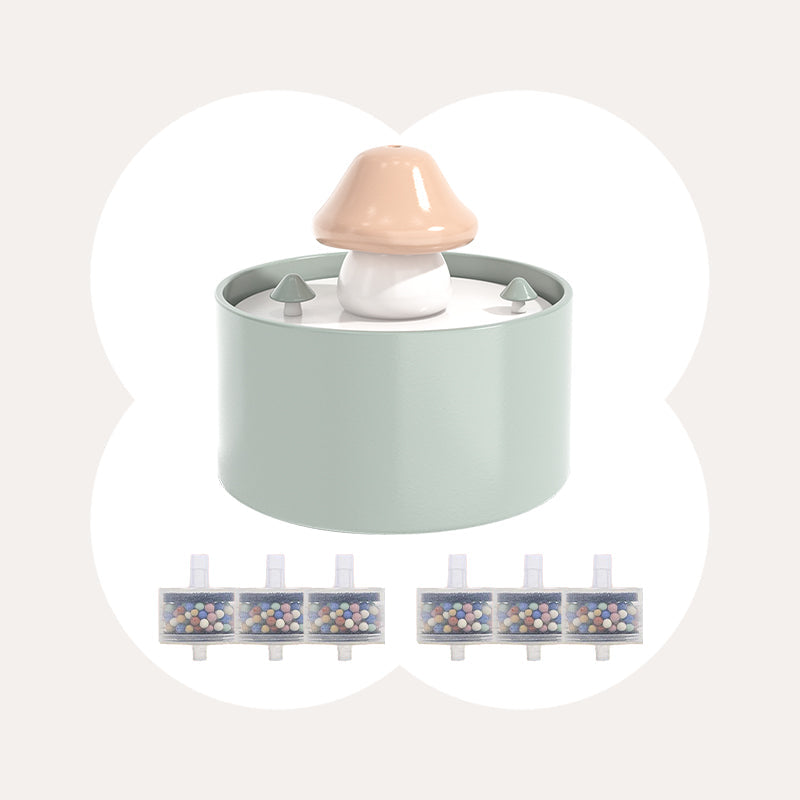 61oz / 1.8L Mushroom Cat Water Fountain