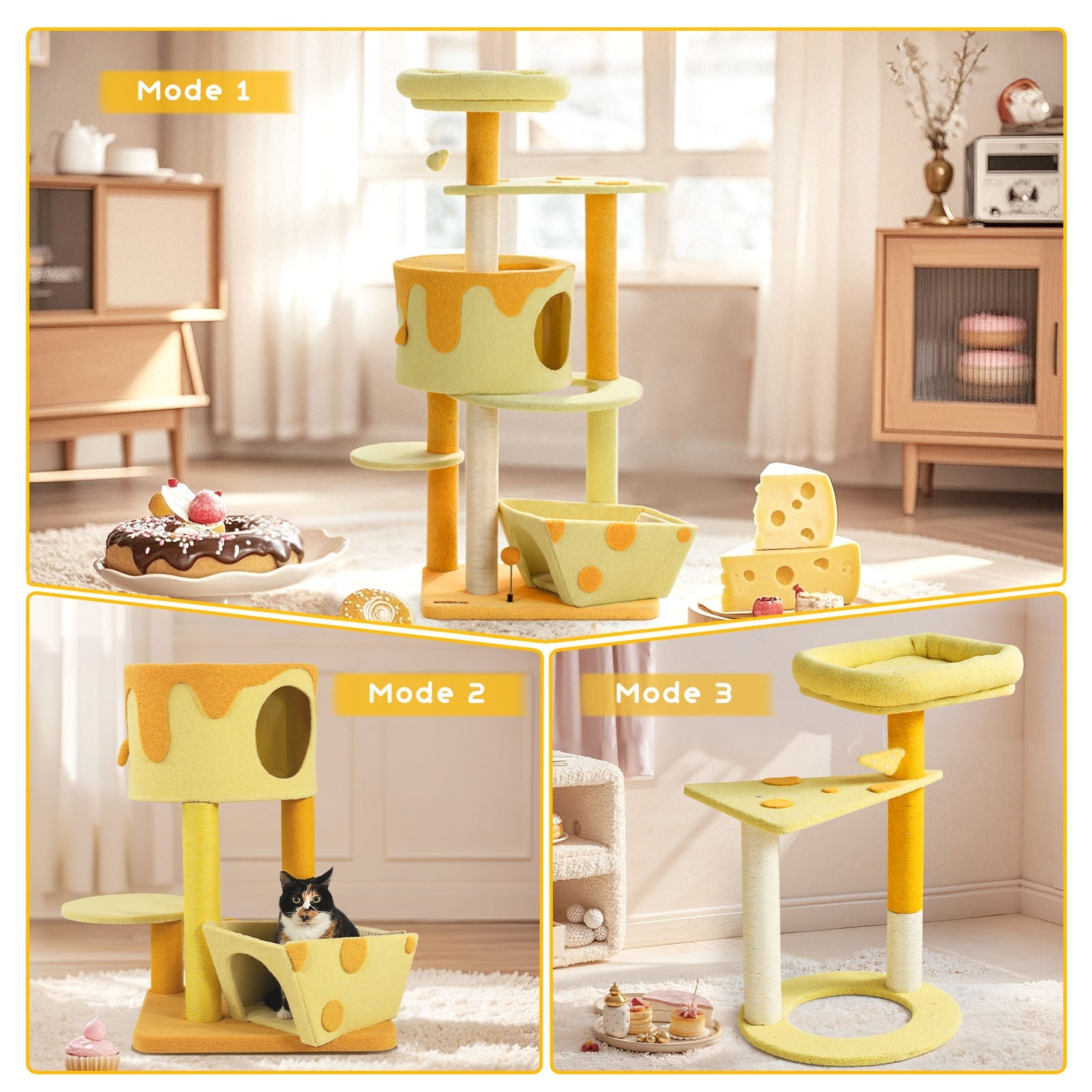 Transformable Cheese Cat Tree