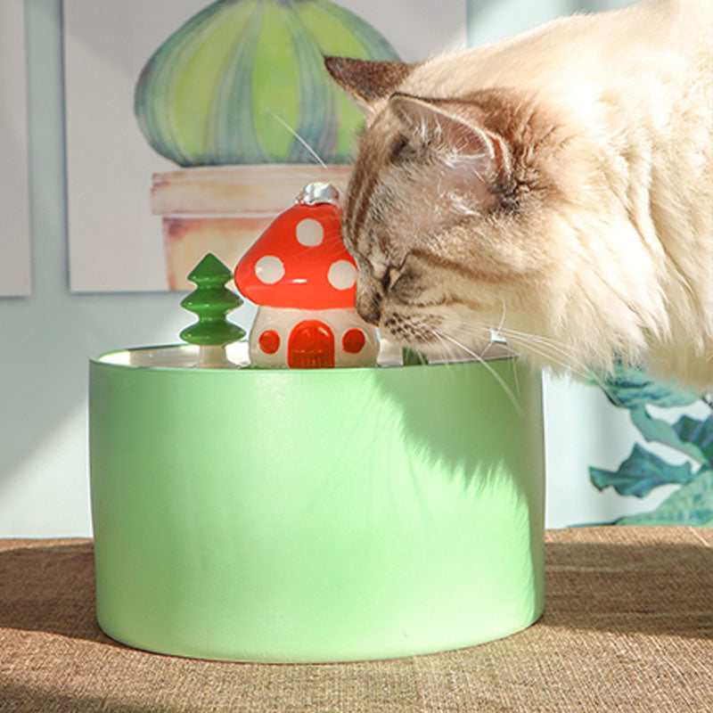 51oz Mushroom House Water Fountain