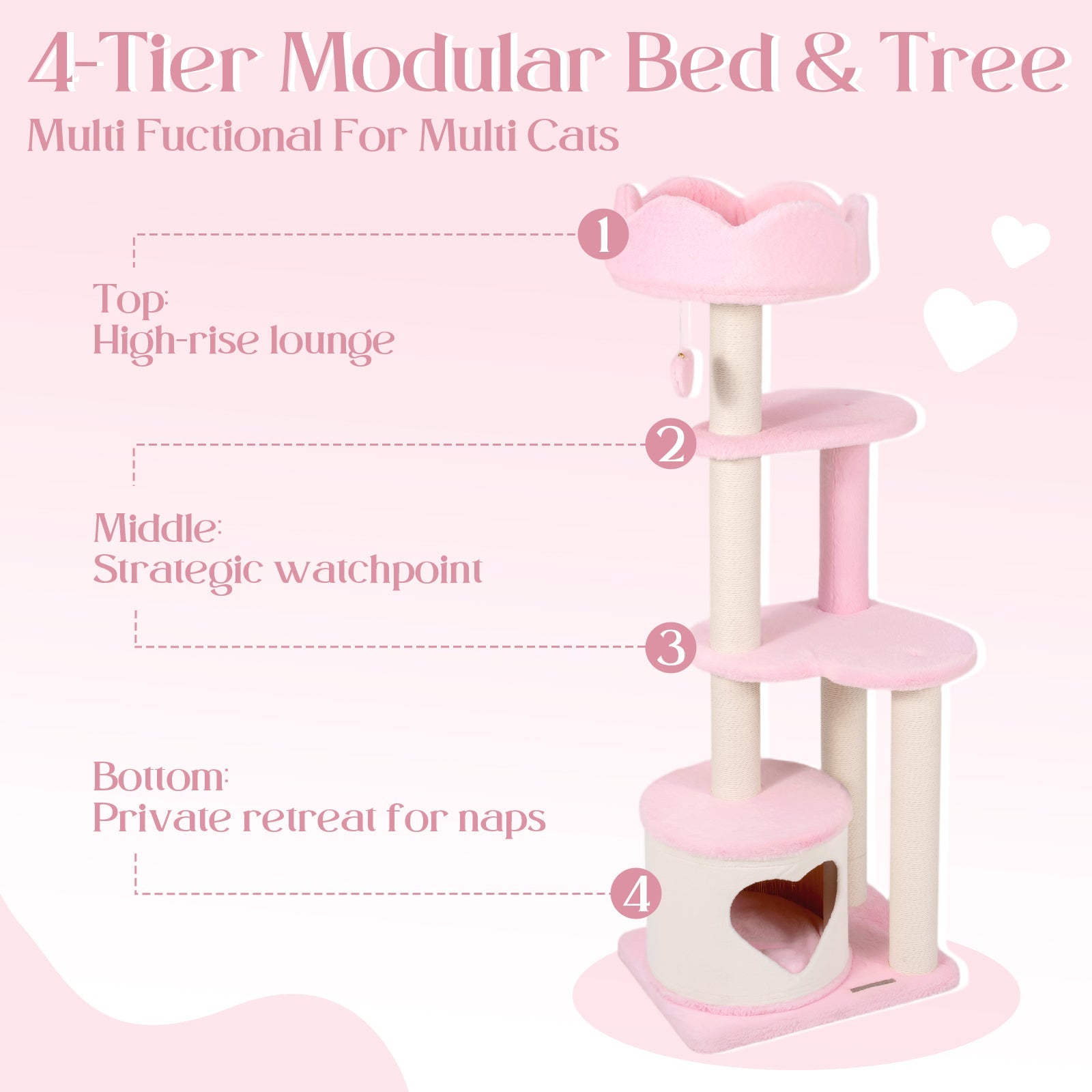 Lovely Heart Cat Tree