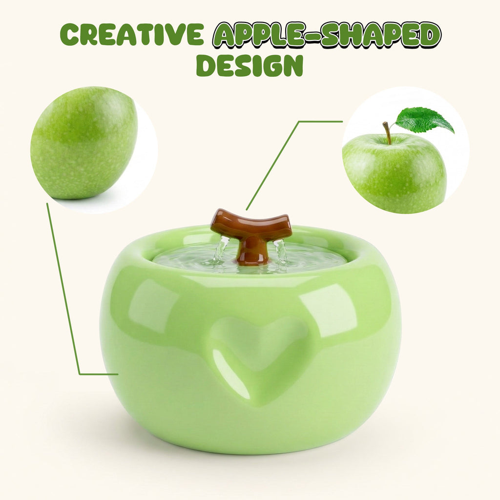 50oz Love Apple Cat Water Fountain