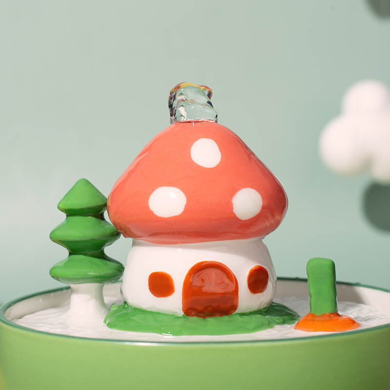 51oz Mushroom House Water Fountain