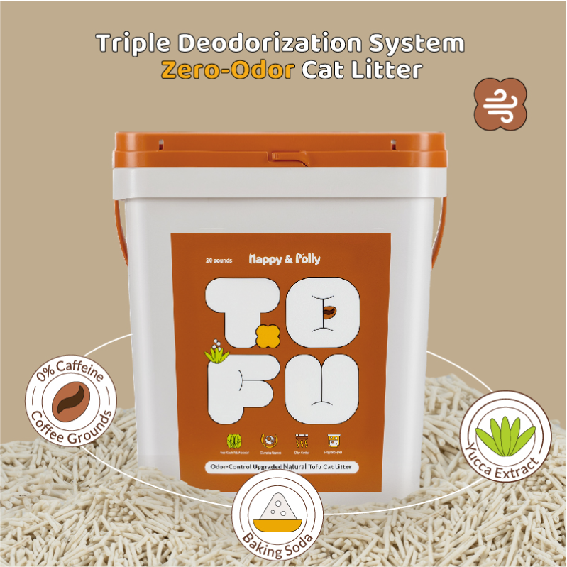 Plant-Based Tofu Litter with Triple Natural Deodorizers