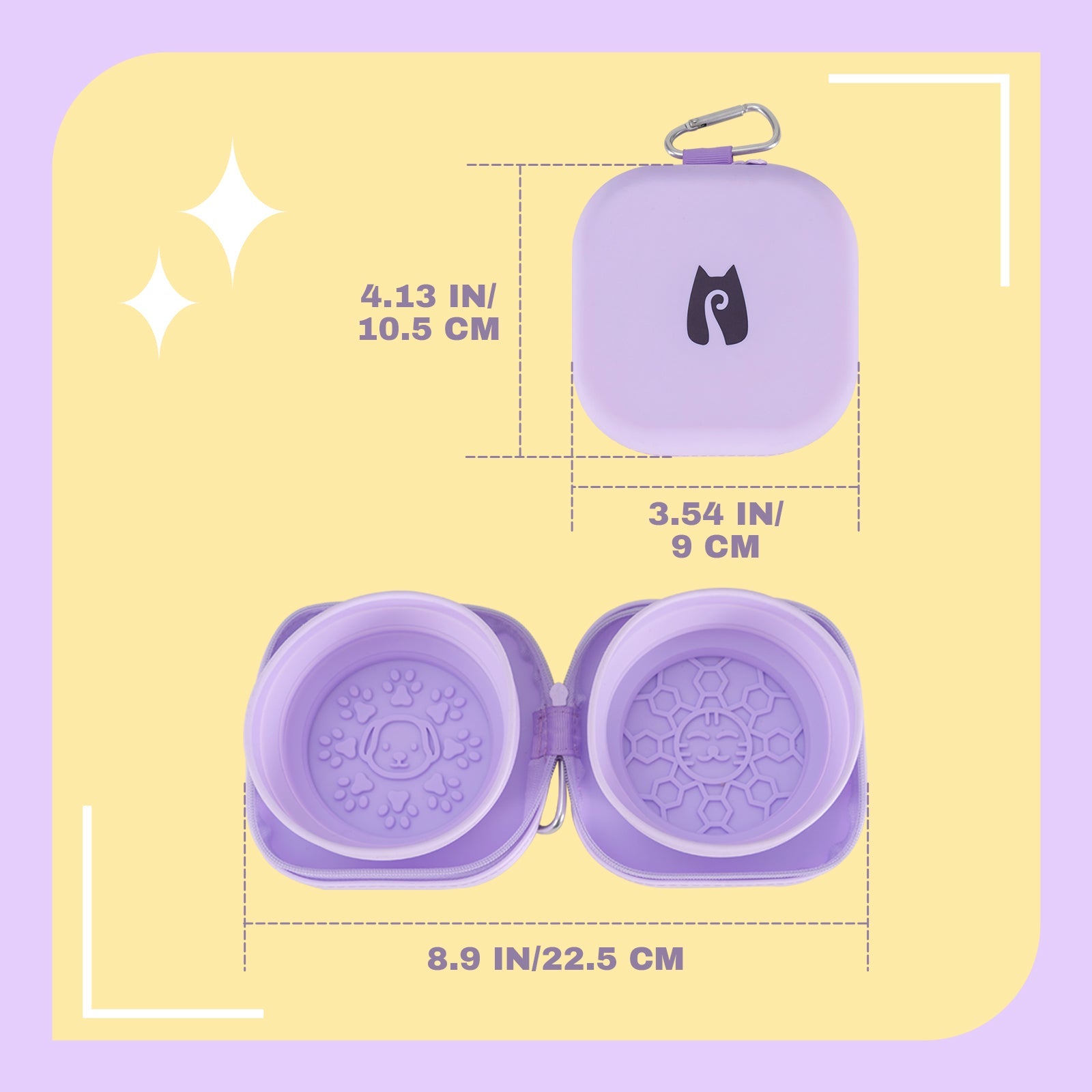 20oz Portable Double Cat Bowl