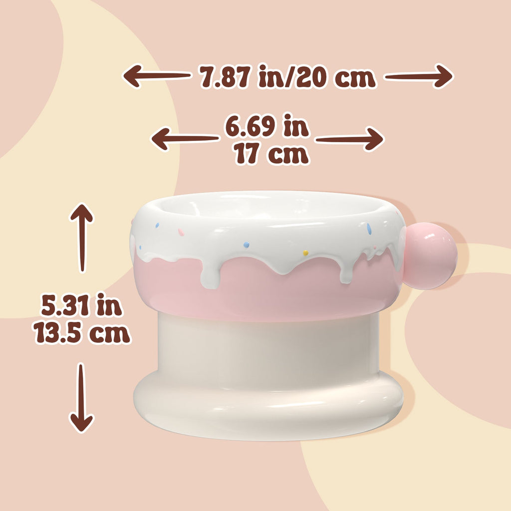27oz Donut Style Cat Bowl Set
