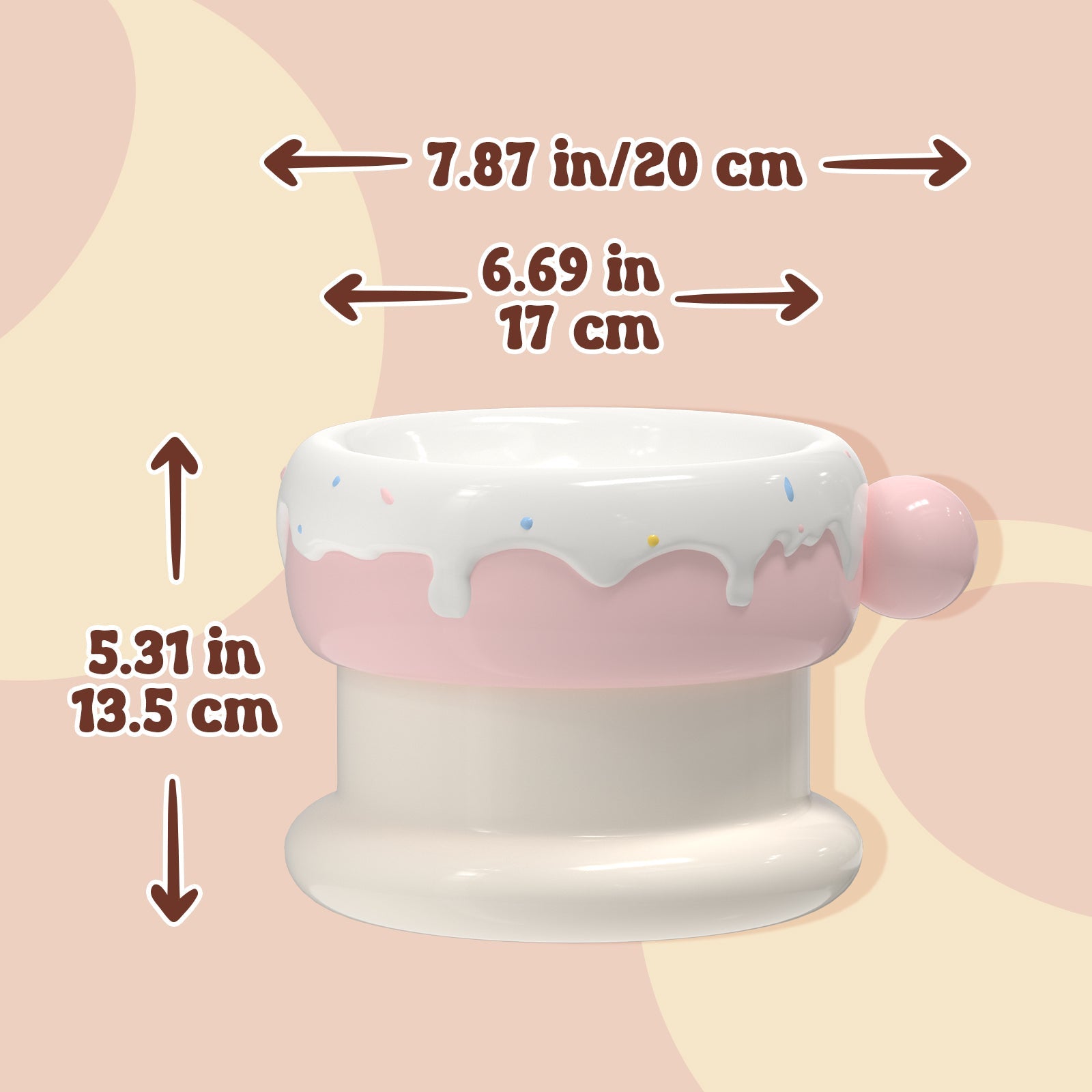 27oz Donut Style Cat Bowl Set