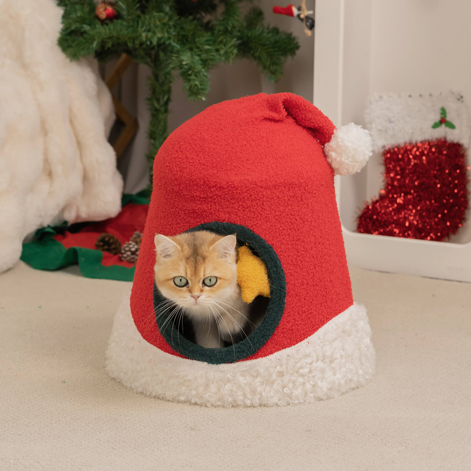 VIP 500 Meow Coins + $44.99 For Christmas Santa Hat Cat Bed