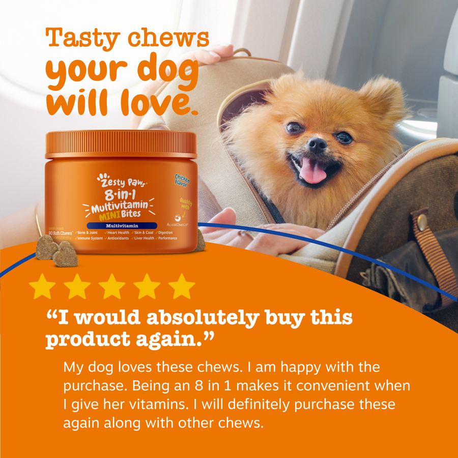8-in-1 Multivitamin Mini Bites for Small Dogs