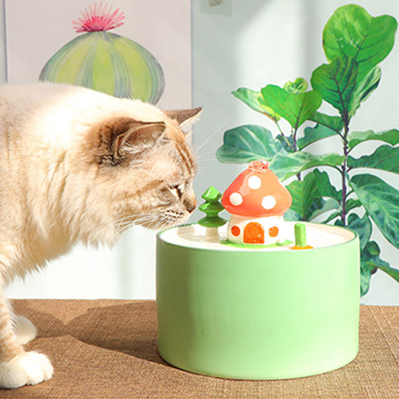 51oz Mushroom House Water Fountain