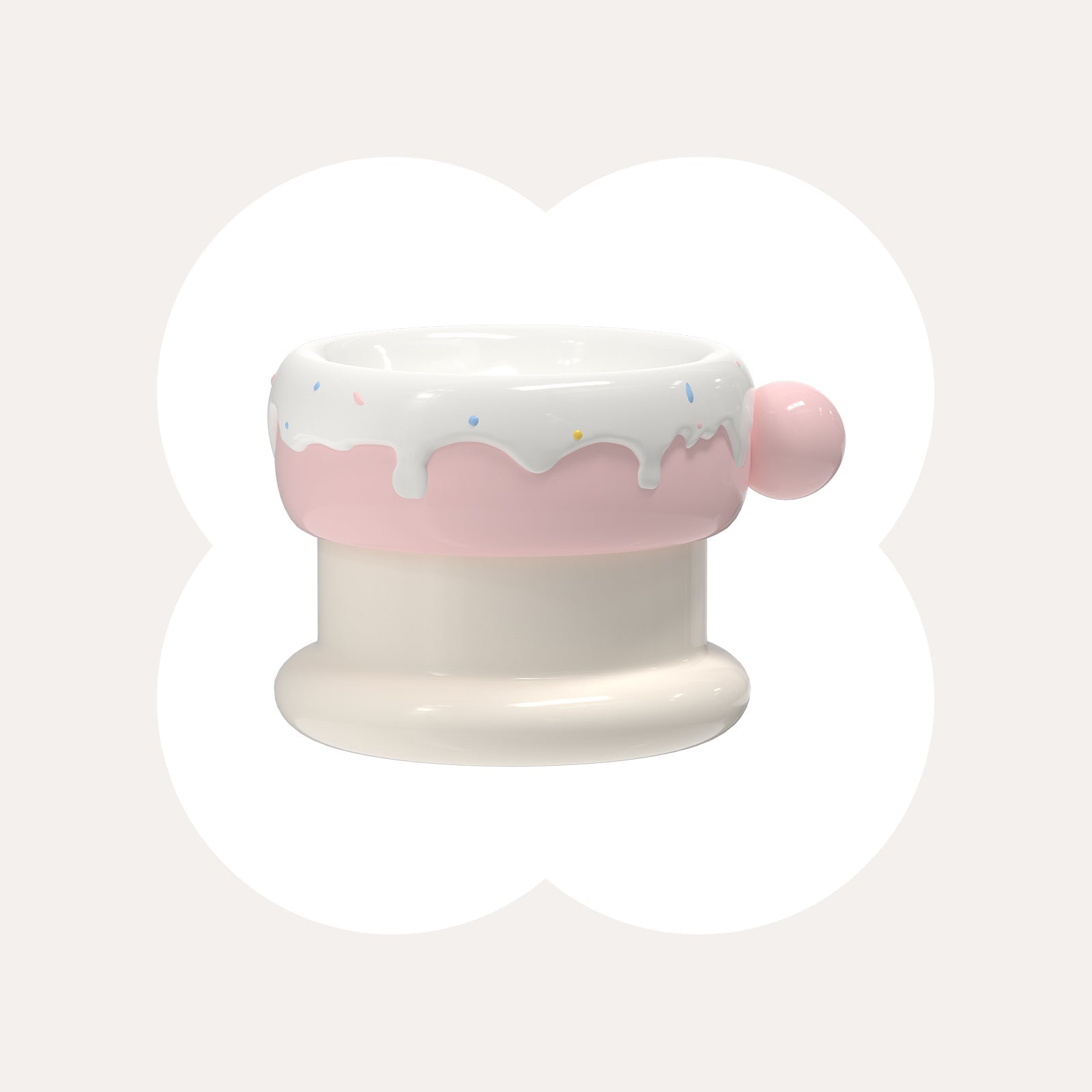 27oz Donut Style Cat Bowl Set