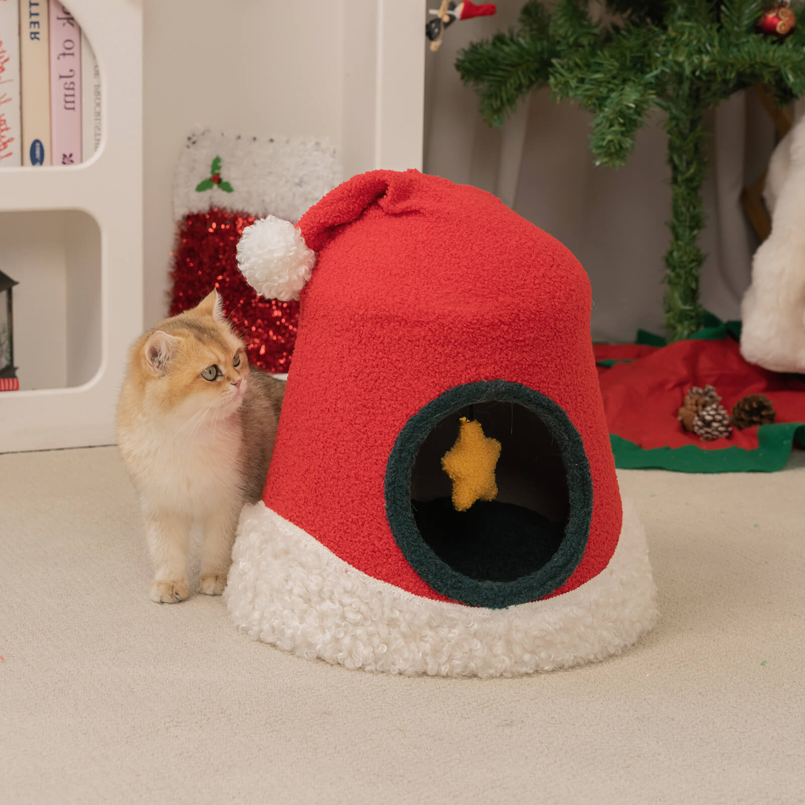 VIP 500 Meow Coins + $44.99 For Christmas Santa Hat Cat Bed
