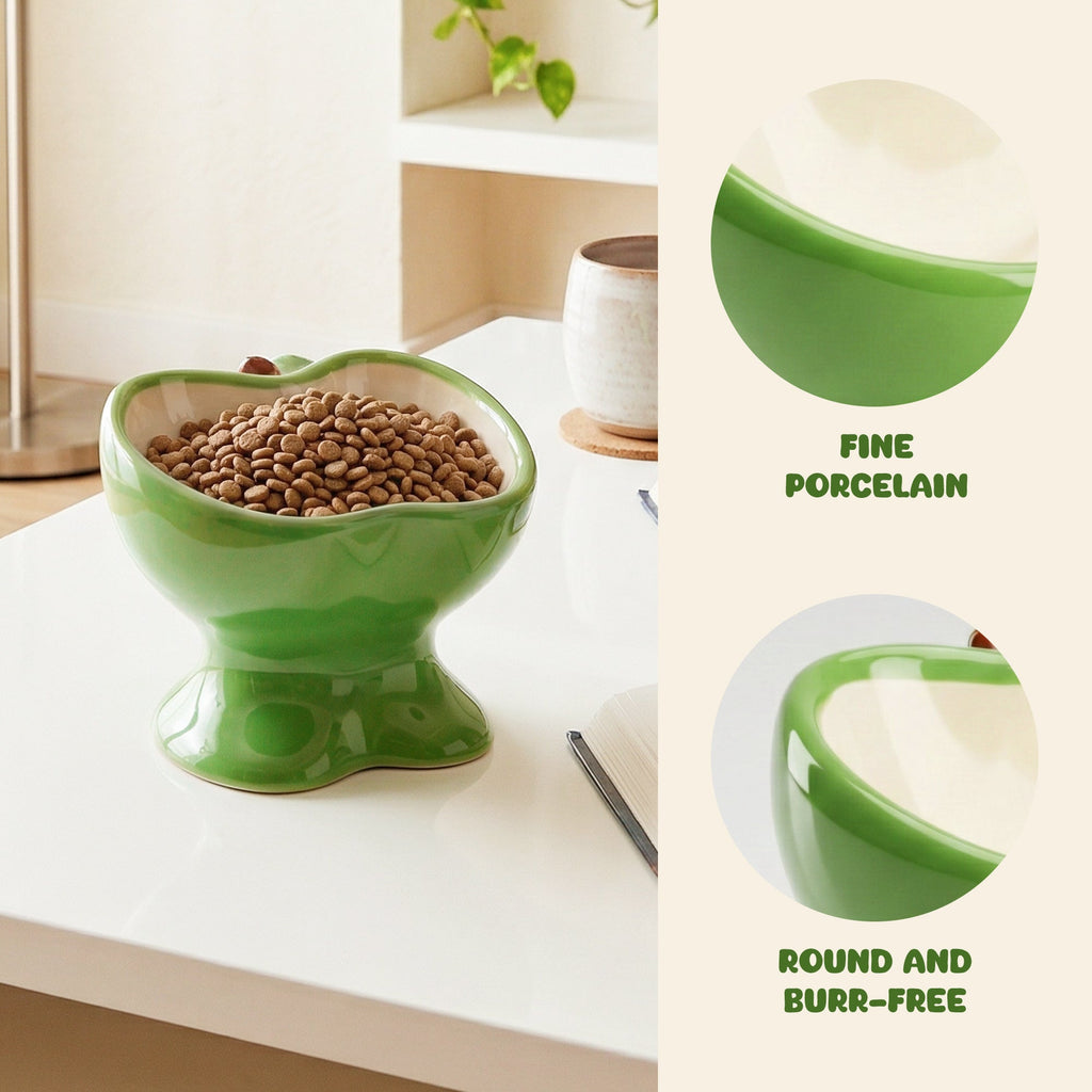 9oz Apple Bliss Elevated Cat Bowl