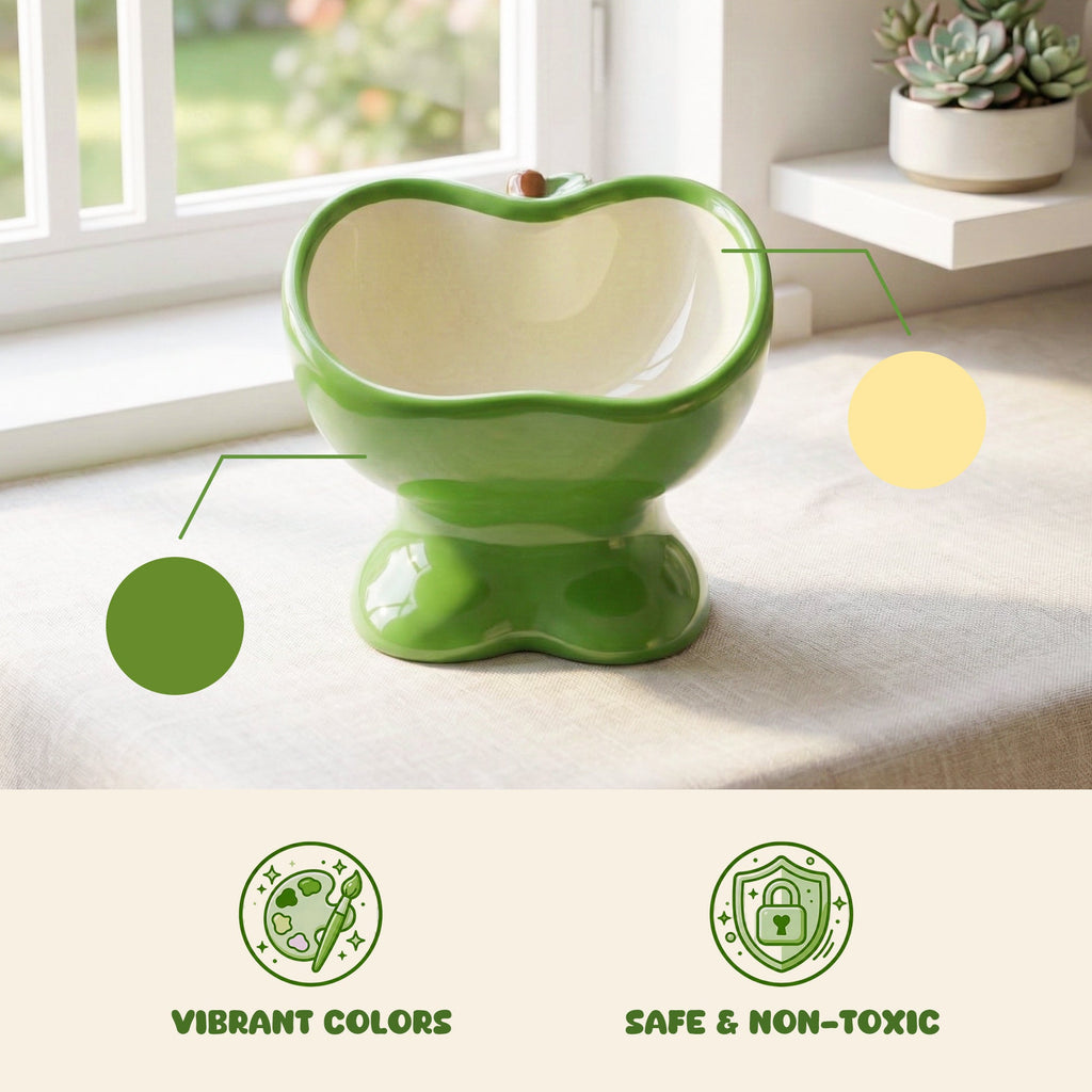 9oz Apple Bliss Elevated Cat Bowl