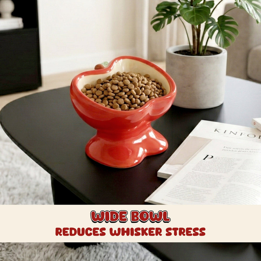 9oz Apple Bliss Elevated Cat Bowl