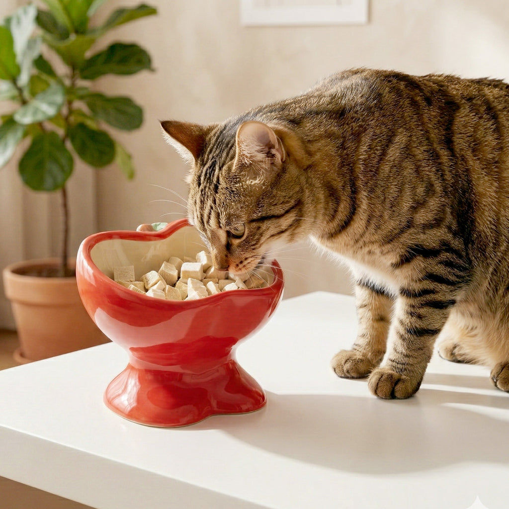 9oz Apple Bliss Elevated Cat Bowl