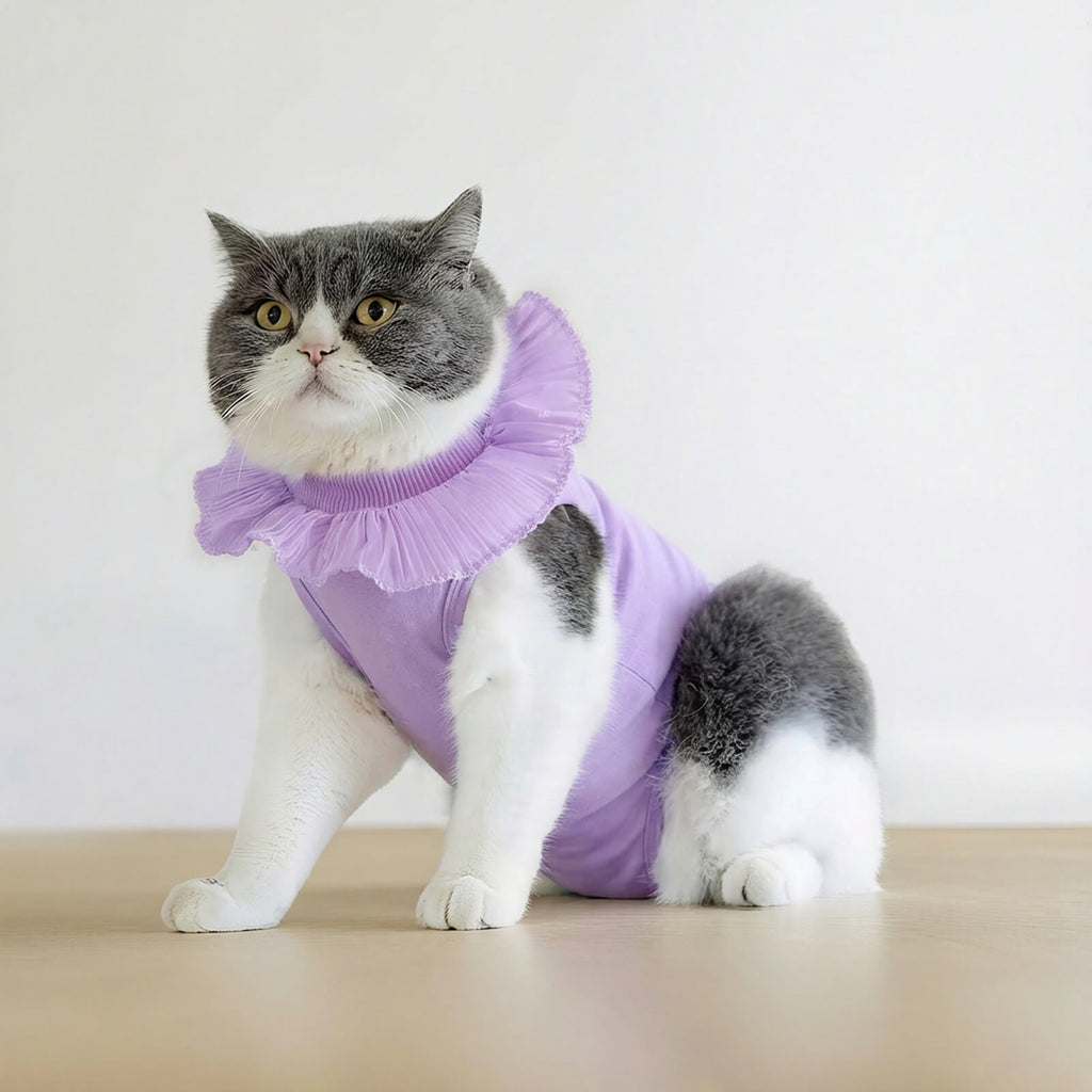 Soft Cotton Post-Surgery Cat Recovery Suit