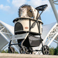Foldable Pet Stroller with Detachable Carrier