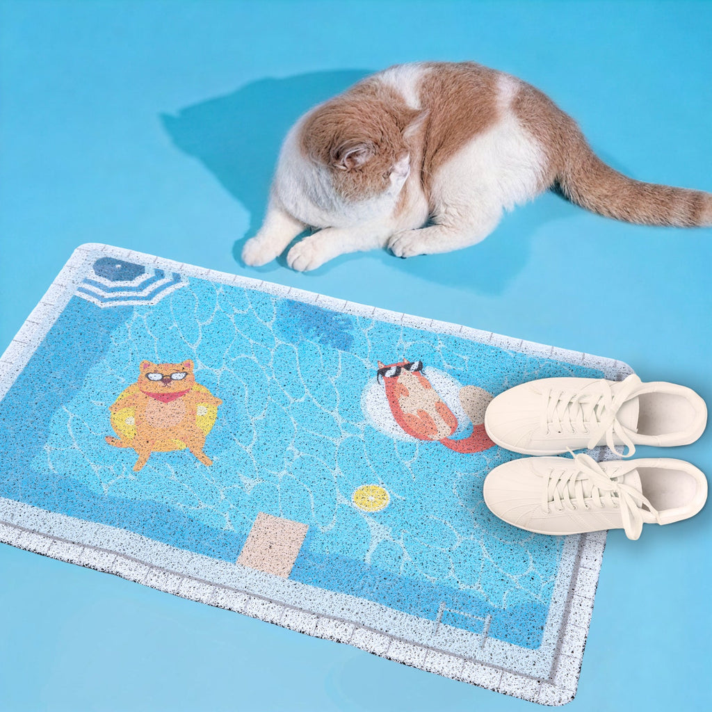 Summer Pool Cat Litter Mat
