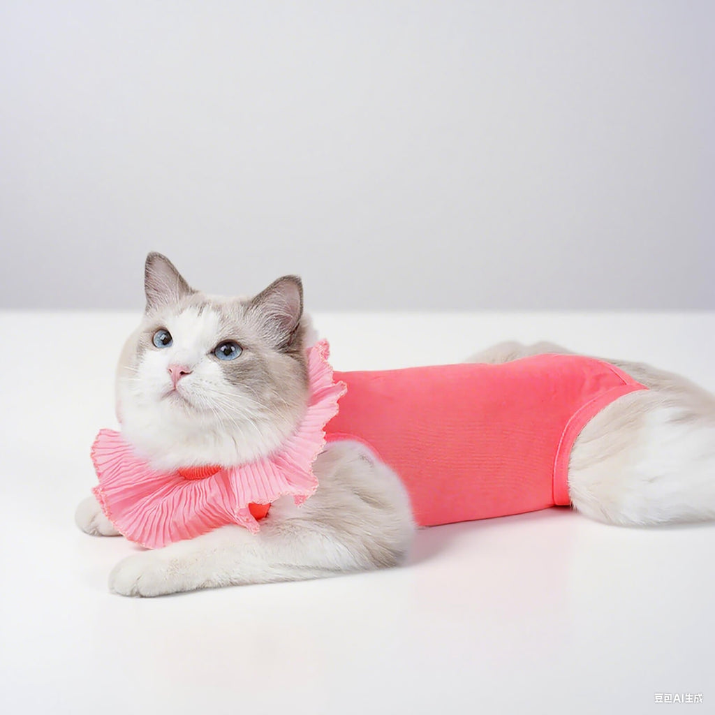 Soft Cotton Post-Surgery Cat Recovery Suit