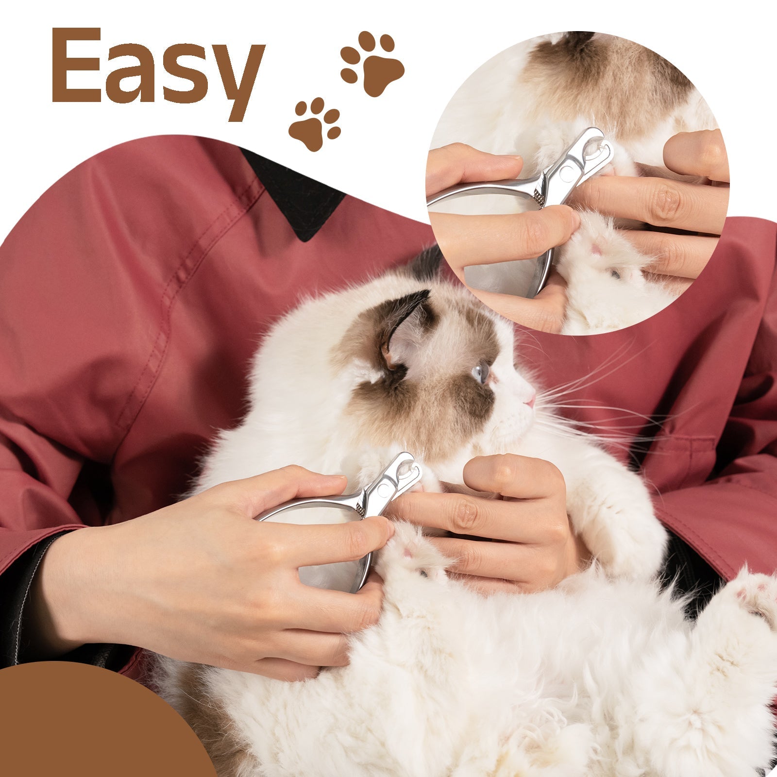 Stainless Steel Pet Nail Clipper with Nail File
