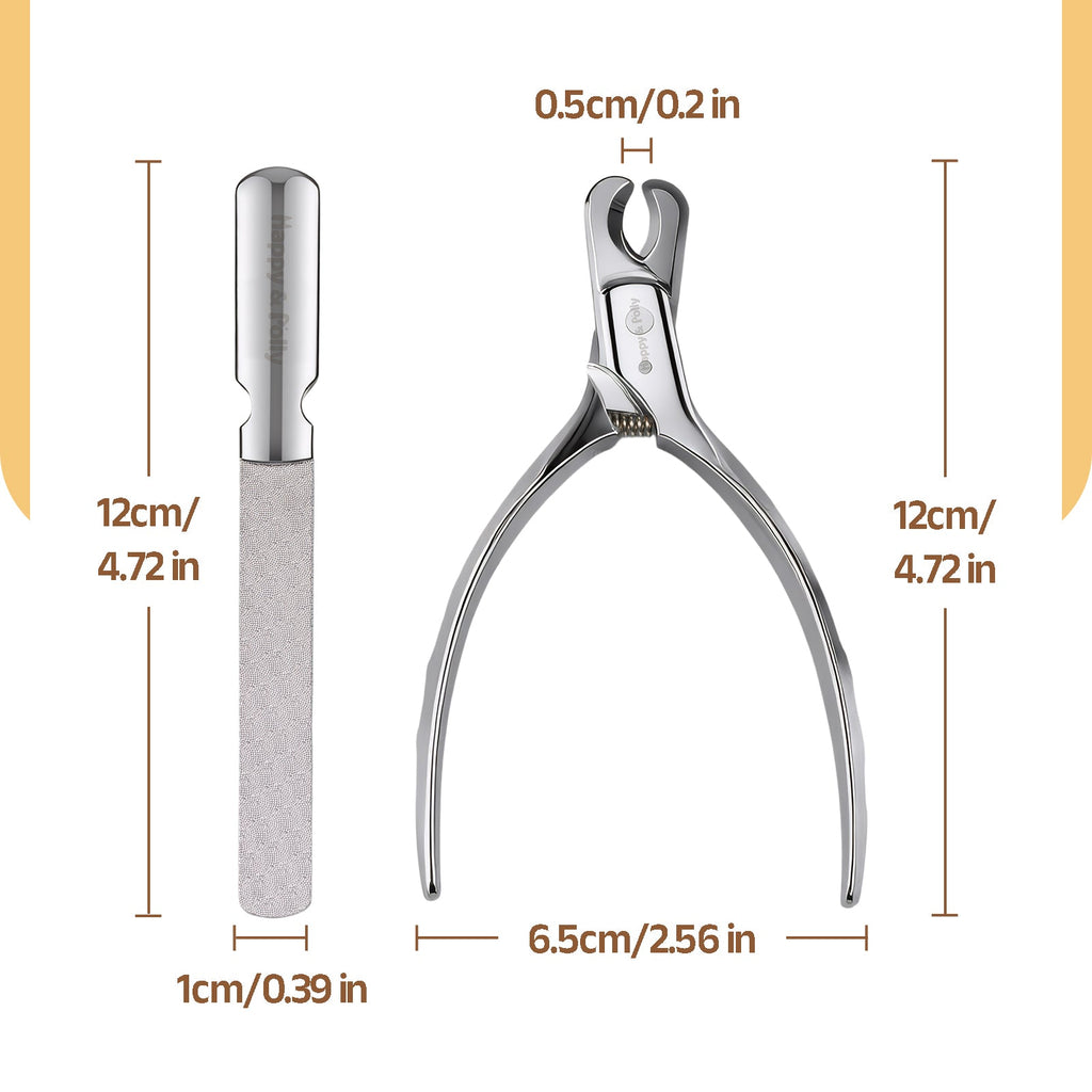 Stainless Steel Pet Nail Clipper with Nail File