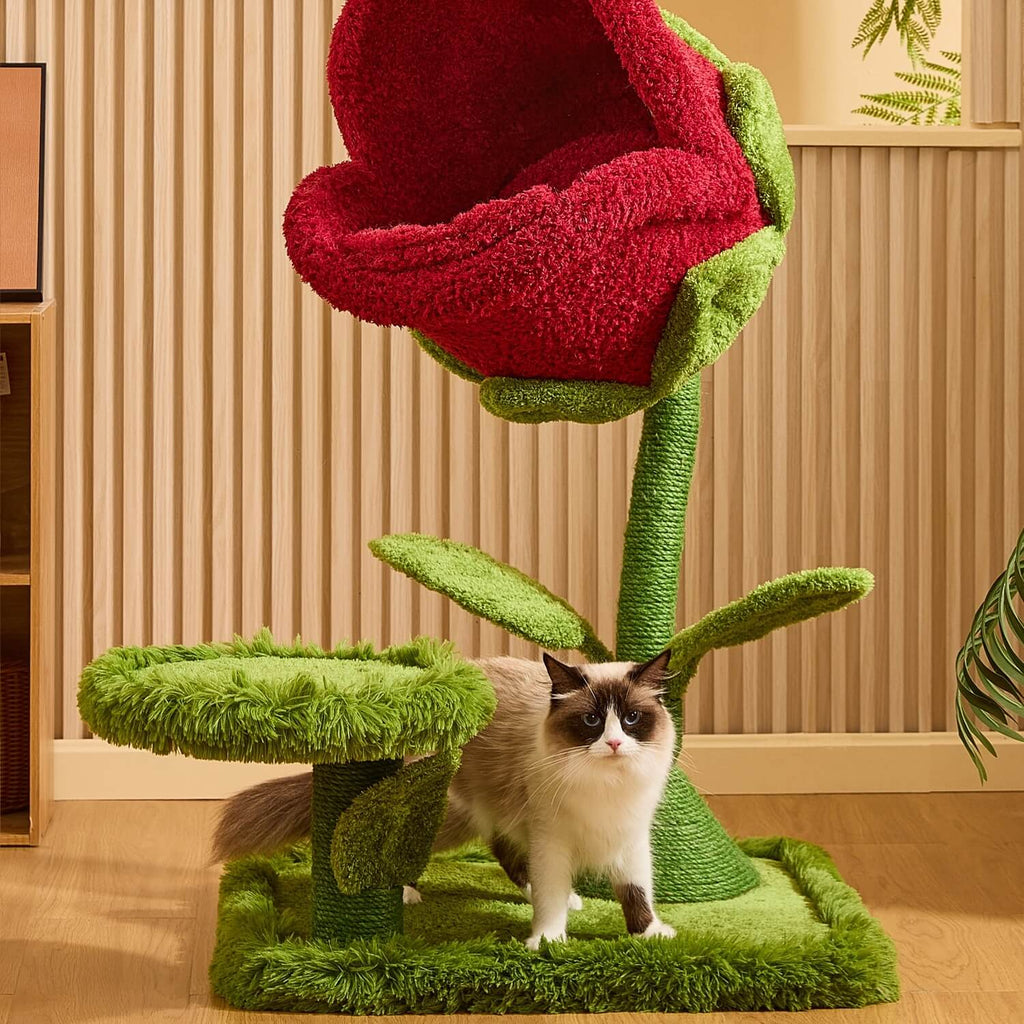 41.7'' Carnivorous Flower-Inspired Cat Tree
