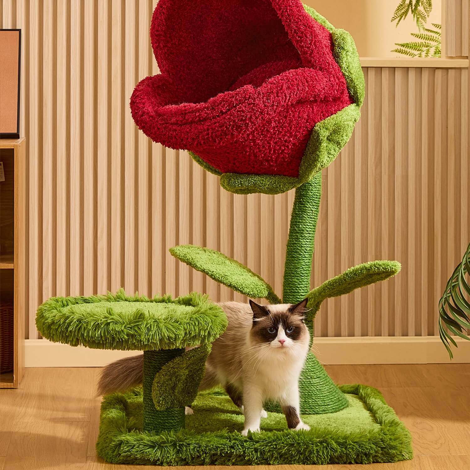 41.7'' Carnivorous Flower-Inspired Cat Tree