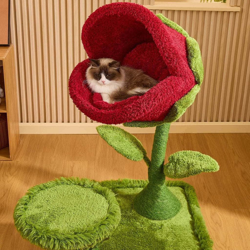 41.7'' Carnivorous Flower-Inspired Cat Tree
