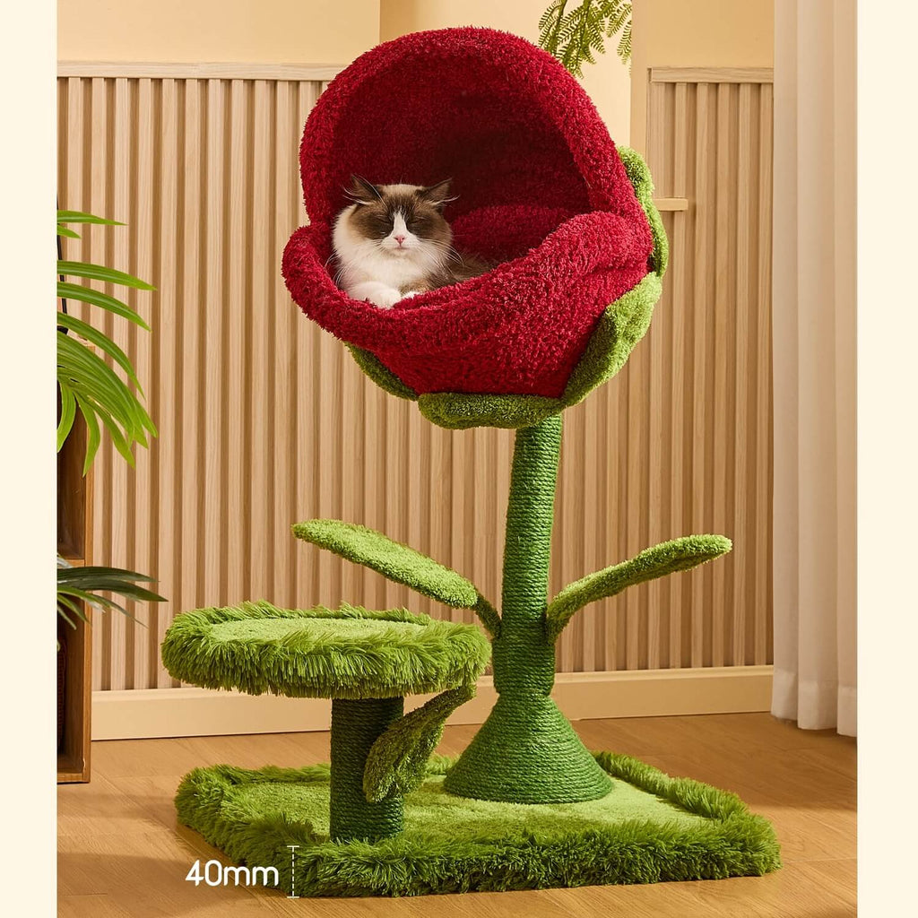 41.7'' Carnivorous Flower-Inspired Cat Tree