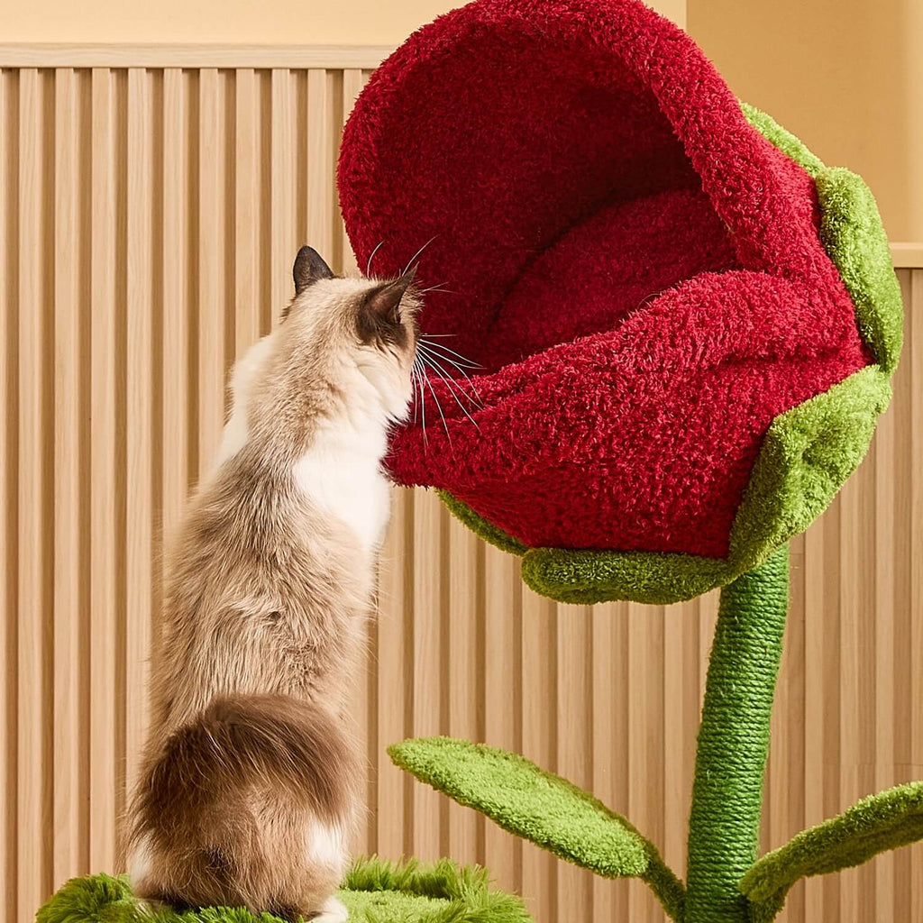 41.7'' Carnivorous Flower-Inspired Cat Tree