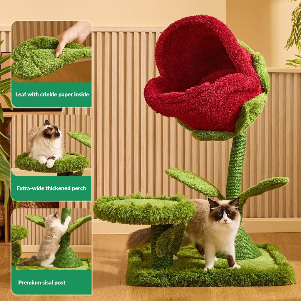 41.7'' Carnivorous Flower-Inspired Cat Tree