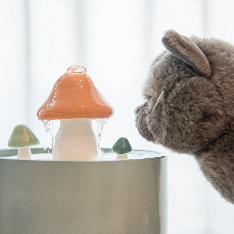 Mushroom Cat Water Fountain