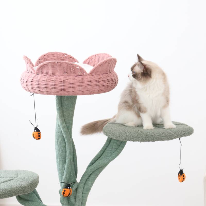 Yellow Tulip Cat Tree