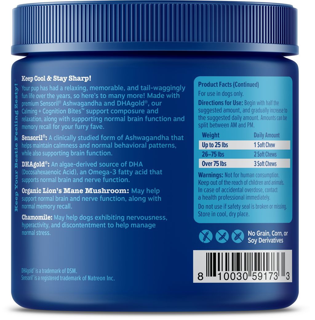 Senior Advanced Calming & Cognition Bites™ for Dogs