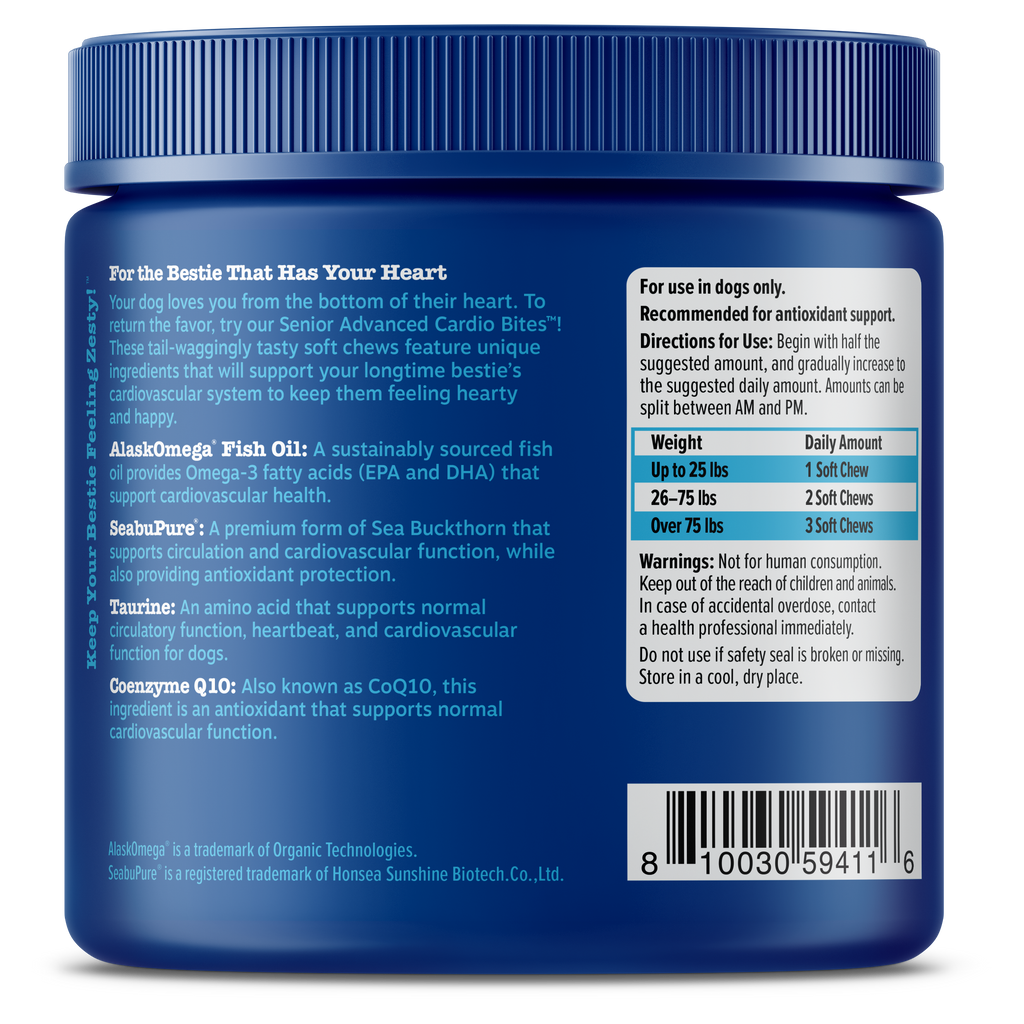 Senior Advanced Cardio Bites for Dogs