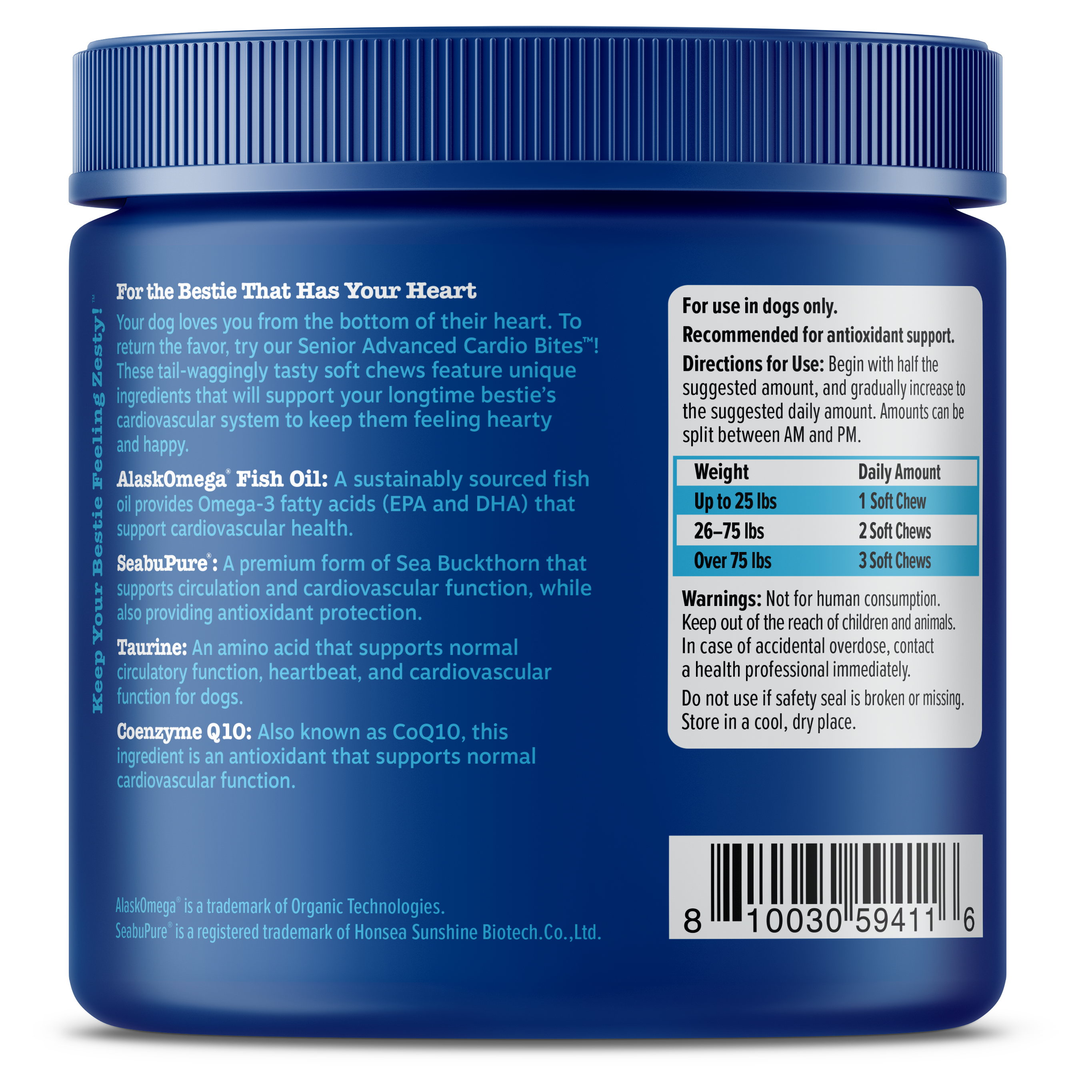 Senior Advanced Cardio Bites for Dogs