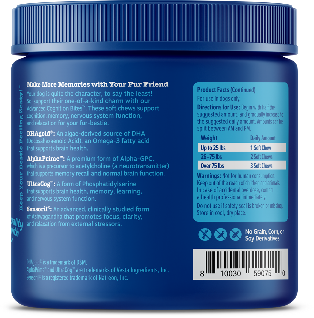 Senior Advanced Cognition Bites™ for Senior Dogs