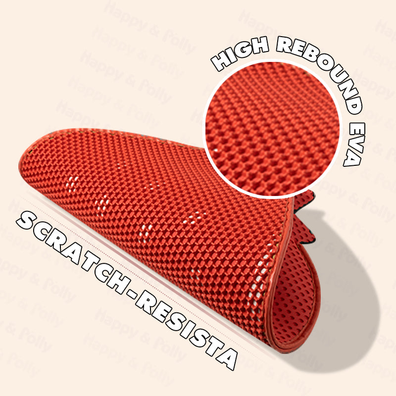 Double-Layer Strawberry Cat Litter Trapping Mat – Keep Your Floors Clean